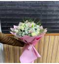 PEMBE AMBALAJLI KARISIK BUKET