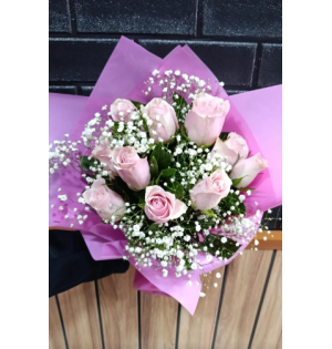 İthal 10 Pembe Gül Buket 