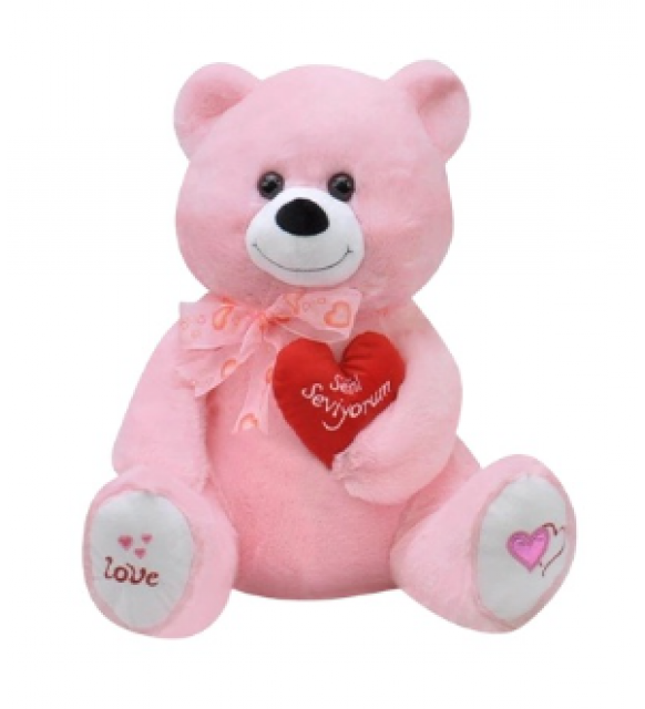 Oyuncak Pembe Yumoş Ayı 3+ Yaş (50 cm)